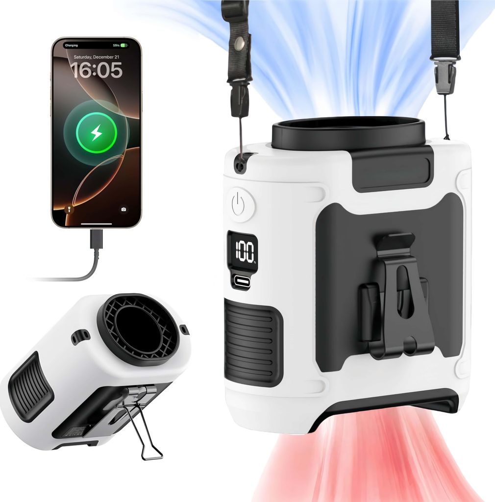 Tragbarer Taillenventilator, 10000mAh Produktbild 