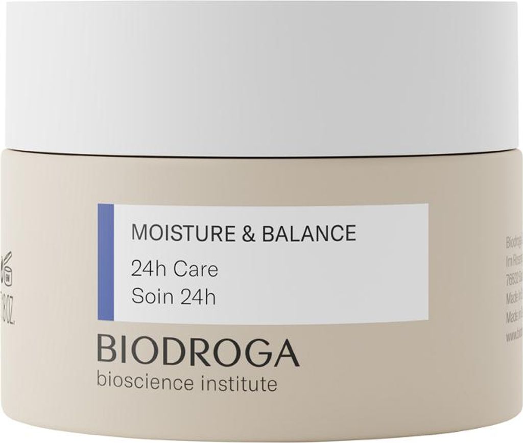 Biodroga Moisture & Balance 24h Care 1.7 oz with Hyaluronic Acid and Cica Soothing Hydration - Free of Mineral Oil Parabens Silicones Coloring Agen...