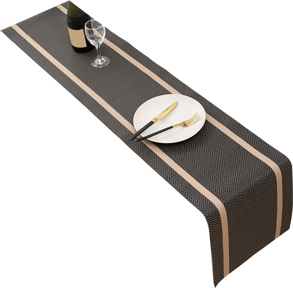 Tischläufer, wasserdicht, kratzfest, schmutzabweisend, ölabweisend, schneidbar, Tischdekoration, PVC, Esszimmer-Tischläufer, Heimdekoration