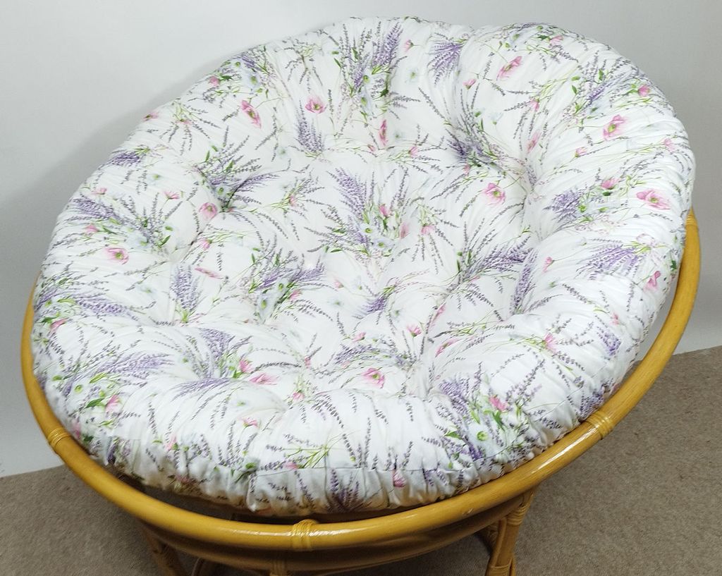 Polster , Kissen , Auflage für Rattan Papasansessel , Papasan Coll. Living , D 120 cm