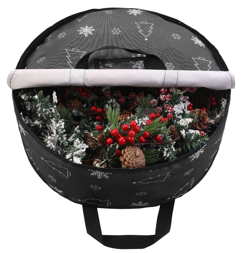 Aufbewahrungsbeutel für Weihnachtskränze, Aufbewahrungsbeutel für Girlanden mit Doppelreißverschluss, Hängekranz für Weihnachtsdekorationen, ...