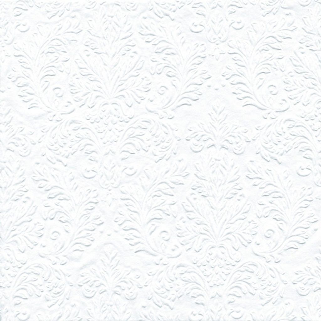 Servietten 33x33 cm geprägt - CAMEO UNI white