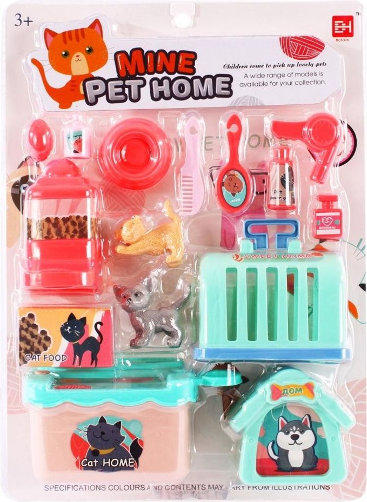 Haustier-Set mit Zubehör 15 Teile Mega Creative 471105