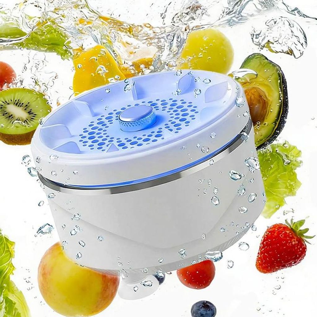 Kabelloser Obst Gemüse Reiniger USB magnetisch 3,7V 1500mAh automatische Abschaltung tragbares Küchenreinigungsgerät