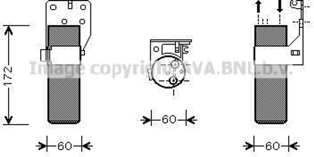PRASCO RTD355 - OE 7700436195 Klimatrockner für Scenic I, Megane Scenic, Megane I, Clio II