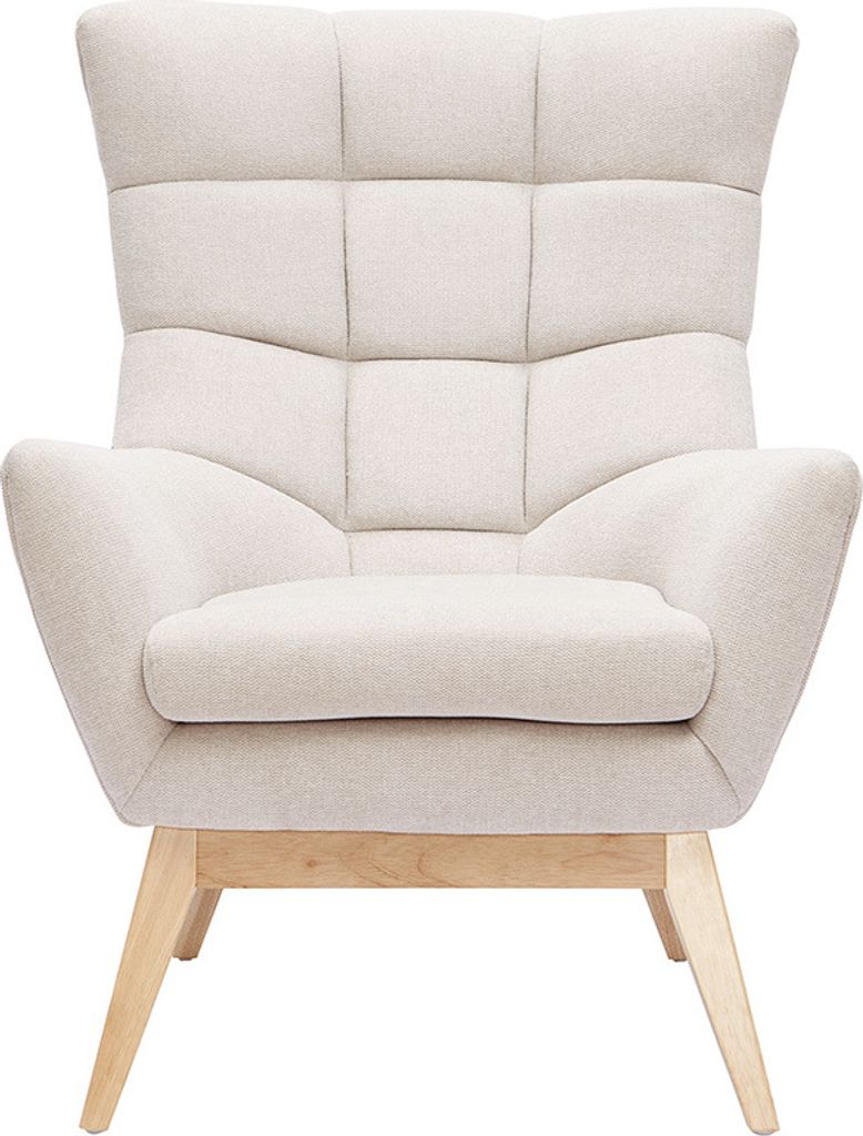Miliboo - Sessel Skandinavisch beige aus Holz BRODY
