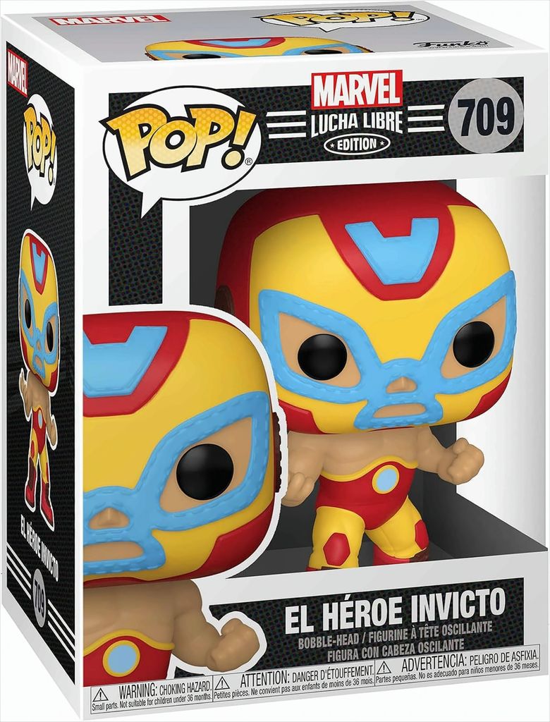 Marvel Lucha Libre - El Héroe Invicto Iron Man 709 - Funko Pop! - Vinyl Figur