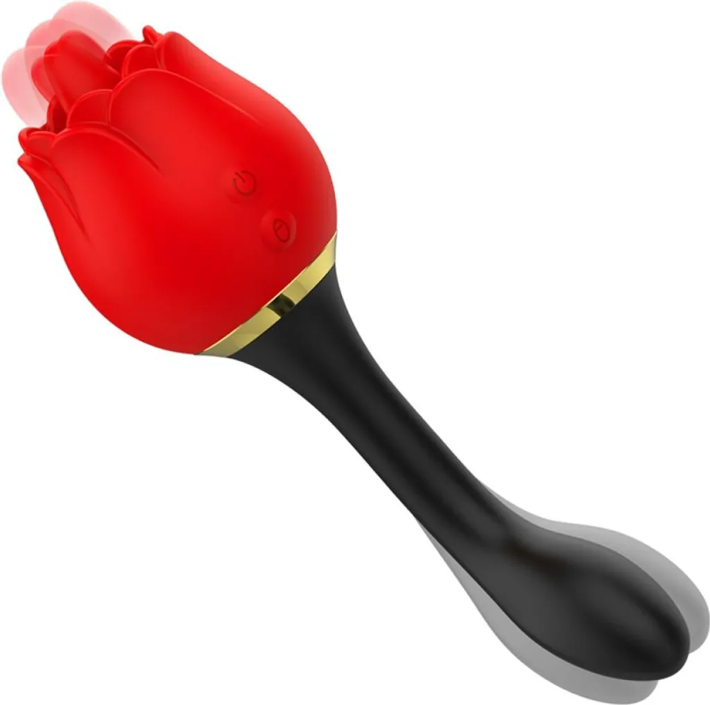 Mia Prague Double Plaisir - Stimulateur de Langue et Anal Noir en Silicone