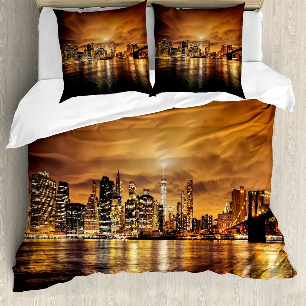 Set Copripiumino Manhattan Sunset ABAKUHAUS 200x200 Anallergico