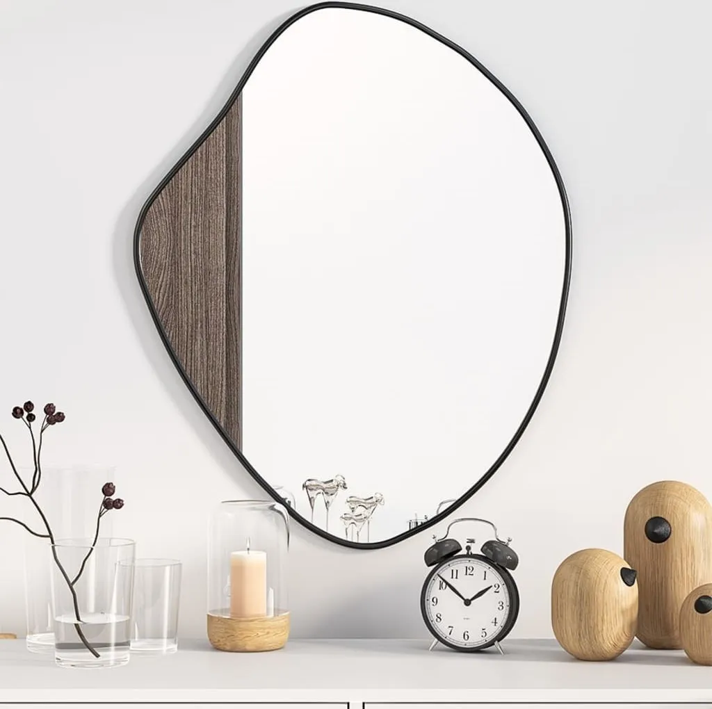 Specchiera Nera 60x50 cm The Living Store - Offerta Specchio Parete