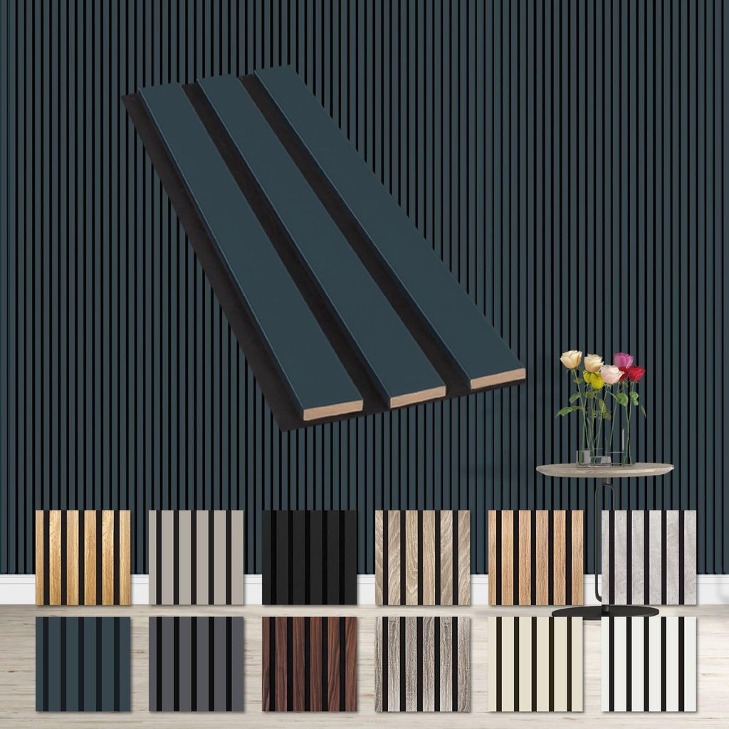HEXIM Akustikpaneele Musterstück - flexible Lamellenwand Holz MDF Wandpaneele Lamellenverkleidung Wandverkleidung Innendekoration schalldämmend (...
