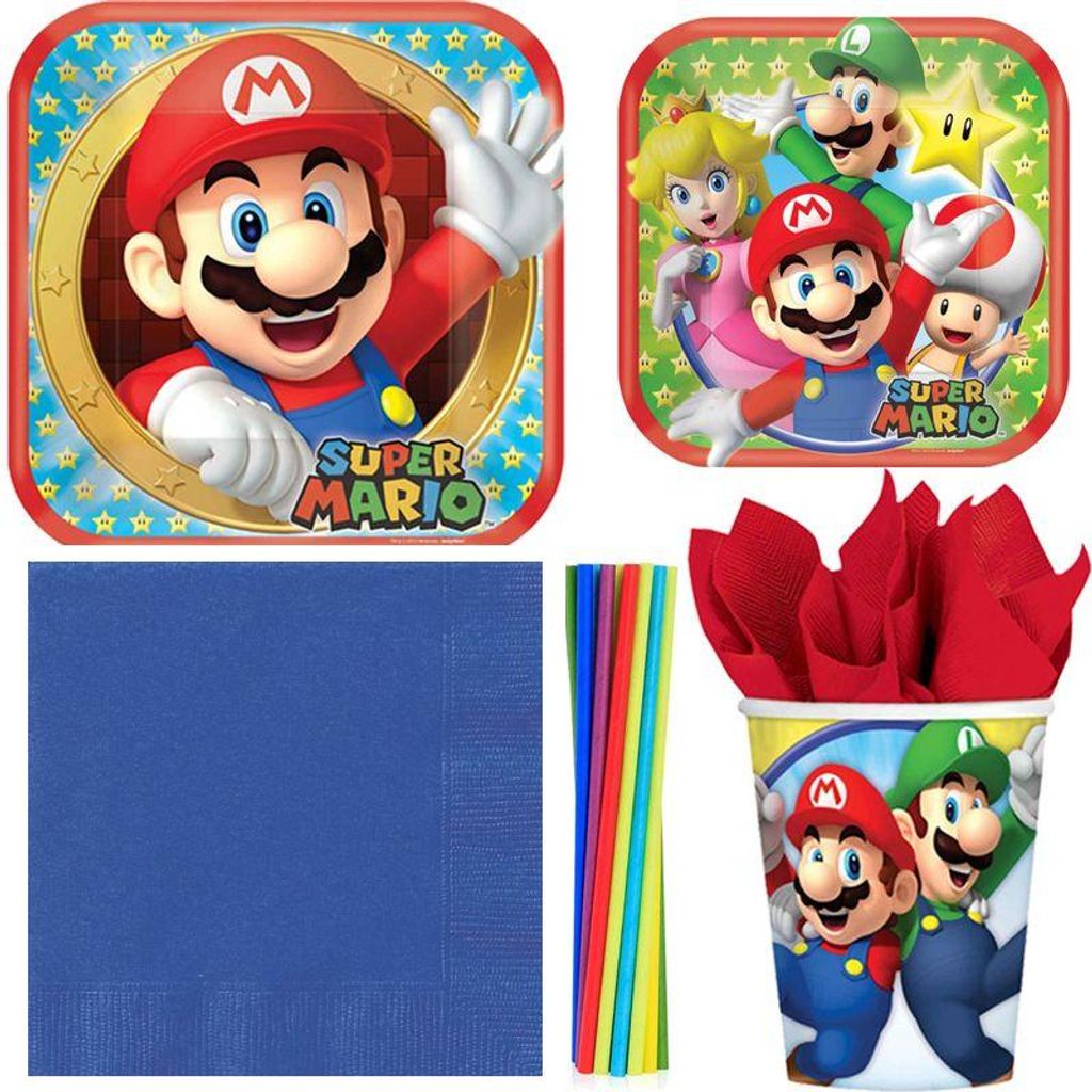 Partyset 72 tlg. Super Mario Geburtstag Deko zum Produktbild 