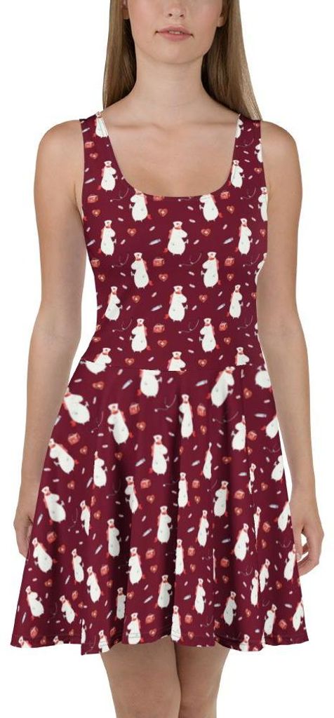 Mr. & Mrs. Panda Kleid Einhorn Krankenschwester XS - Rot - Geschenk, Strandkleid, Ärztin, Krankenpfleger, Krankenpflegerin, Unicorn, Damenkleid, S...