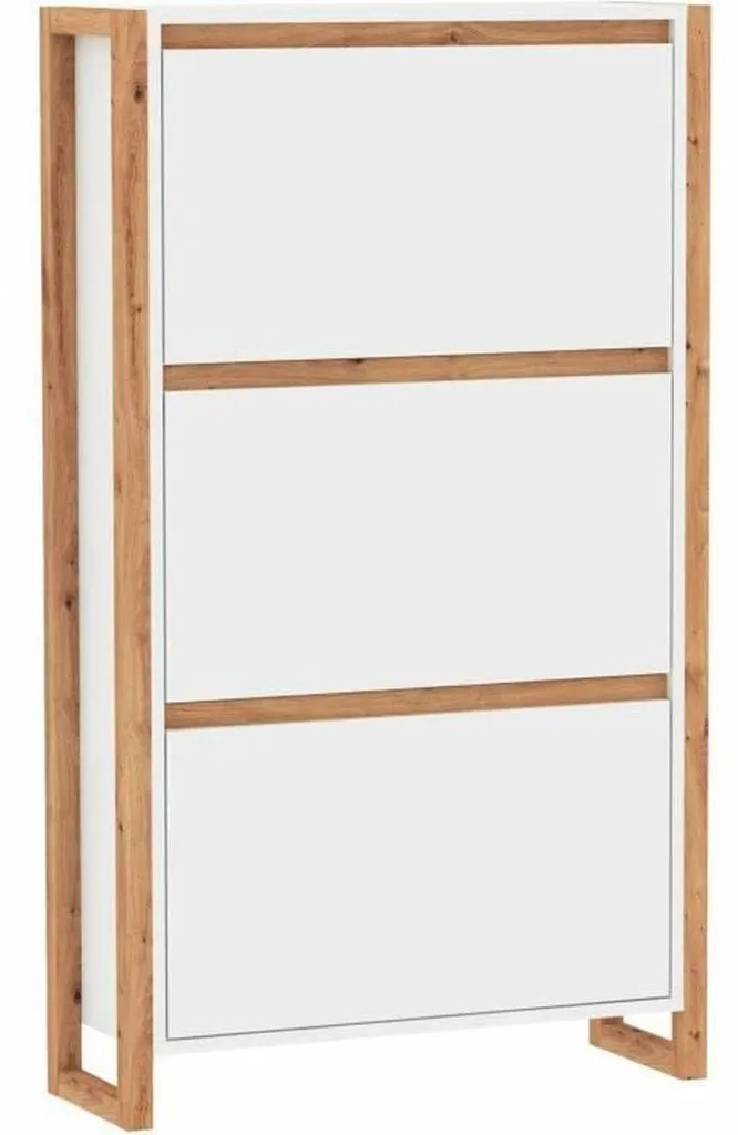 Rangement chaussures pour couloir blanc Eg 70 x 25 x 125 cm compact