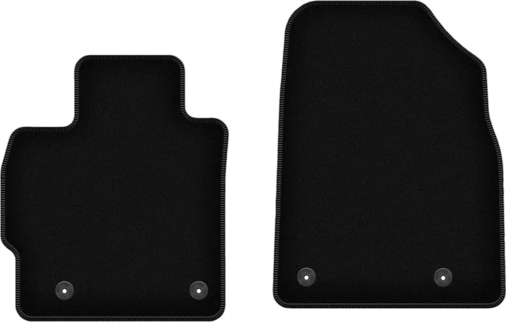 Wielganizator Tappetini anteriori in velluto per Mazda CX-7 (2006-2009, SUV) neri, set 2 pz, con fissaggi