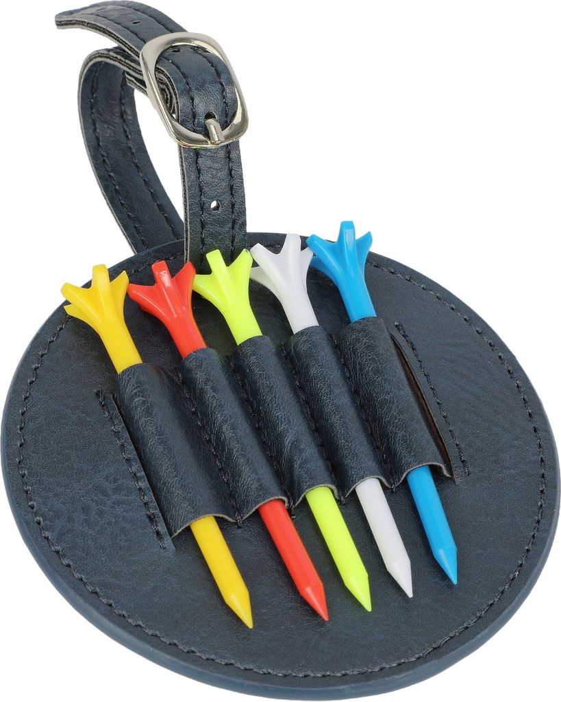 Golf-Tee-Tasche aus Kunstleder mit 5 Tees, Golf-Zubehör-Tragetasche, Tee-Organizer-Halter für Herren