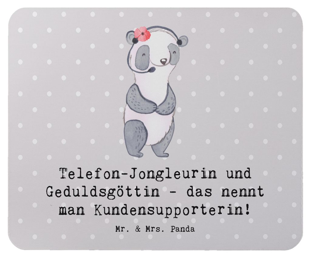Mr. & Mrs. Panda Mauspad Meisterin Kundensupport - Grau Produktbild 