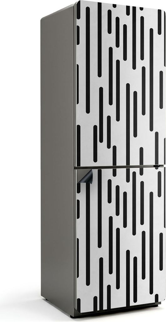 Vertikale Linien in Bewegung – Magnetische Kühlschrank Abdeckung – Dekorfolie magnetisch Küche – Kühlschrank Magnet Deko – selbstklebend...