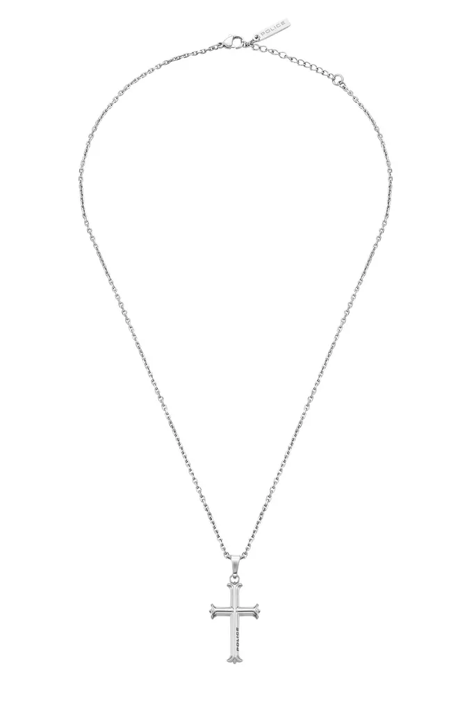 Bijou Homme Police Tacoma II Collier Croix Acier pour un Look Moderne