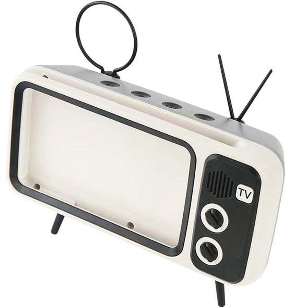 Telefonhalter mit integrierter Lautsprecher für den Fernseher, geeignet für Smartphones kleiner als 6,5 Zoll, für Männer entworfen, Testversion...