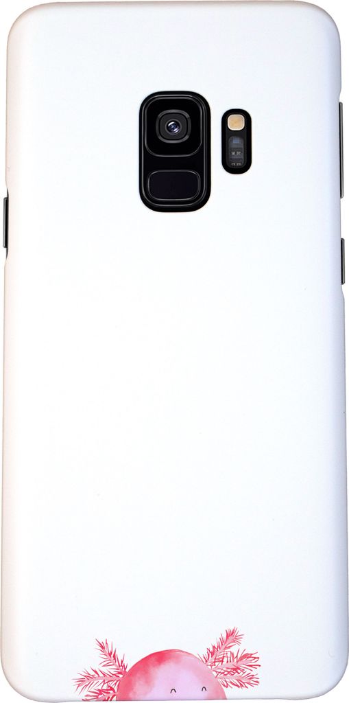Mr. & Mrs. Panda Samsung Galaxy S9 Handyhülle Axolotl Glücklich - Weiß - Geschenk, Lurch, Smartphone Hülle, gut Gelaunt, Gute Laune, Handy Schu...