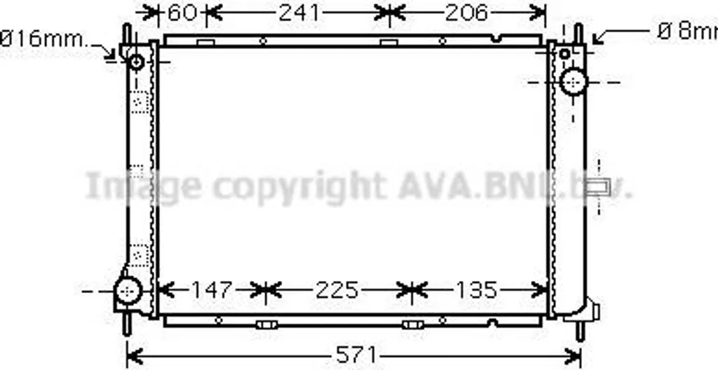 Radiateur moteur AVA DN2249 OE 21410AY601 pour Nissan Micra et Note