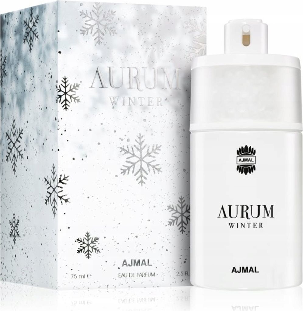 A perfume bottle and its packaging are displayed against a white background.
