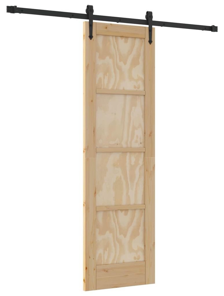 Schiebetür ORKDAL Natürlich und Schwarz 61 x 198,5 cm