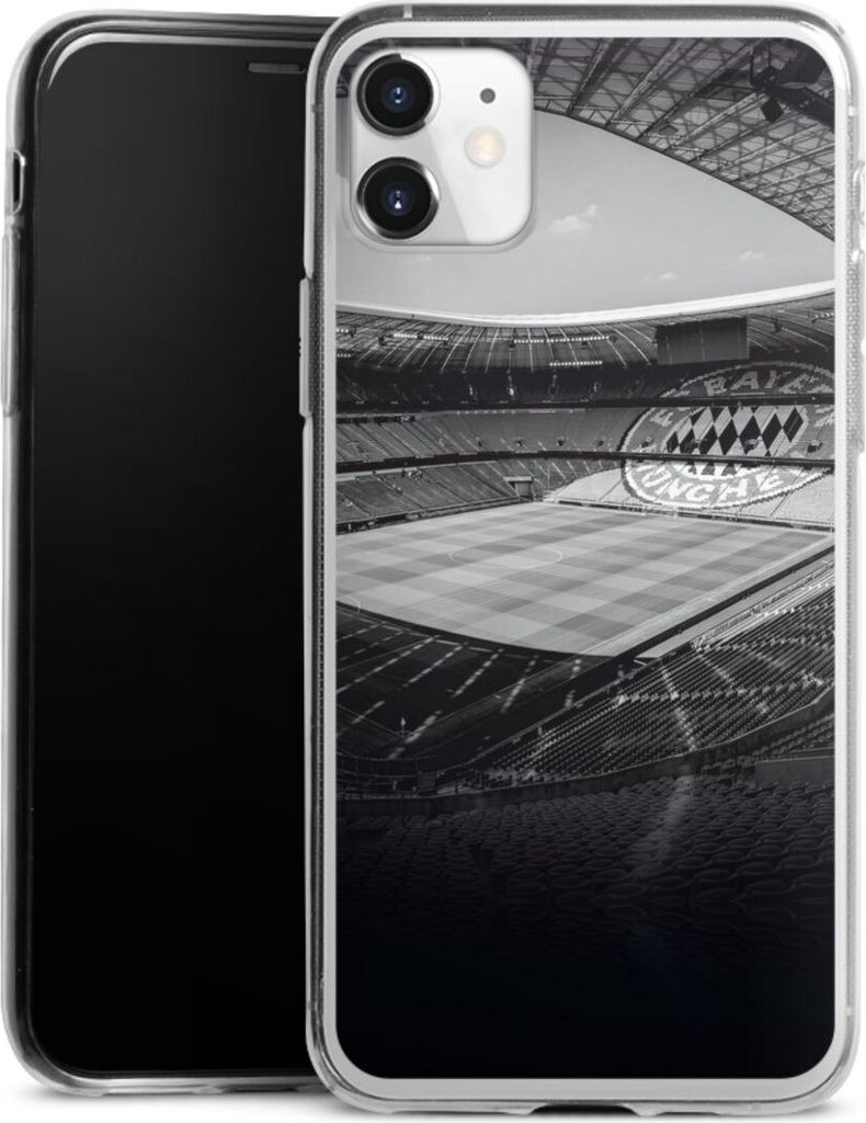 DeinDesign Slim Hülle für Apple iPhone 11 Silikon Case Ultra Dünn Handyhülle FC Bayern München FCB Stadion