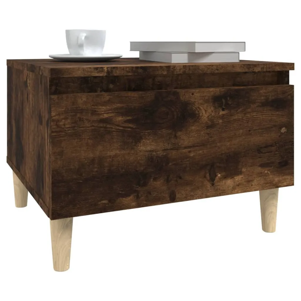 Coppia Tavolini SYFAX™ Rovere Fumo 50x46x35cm | Arredo Legno Multistrato - 4