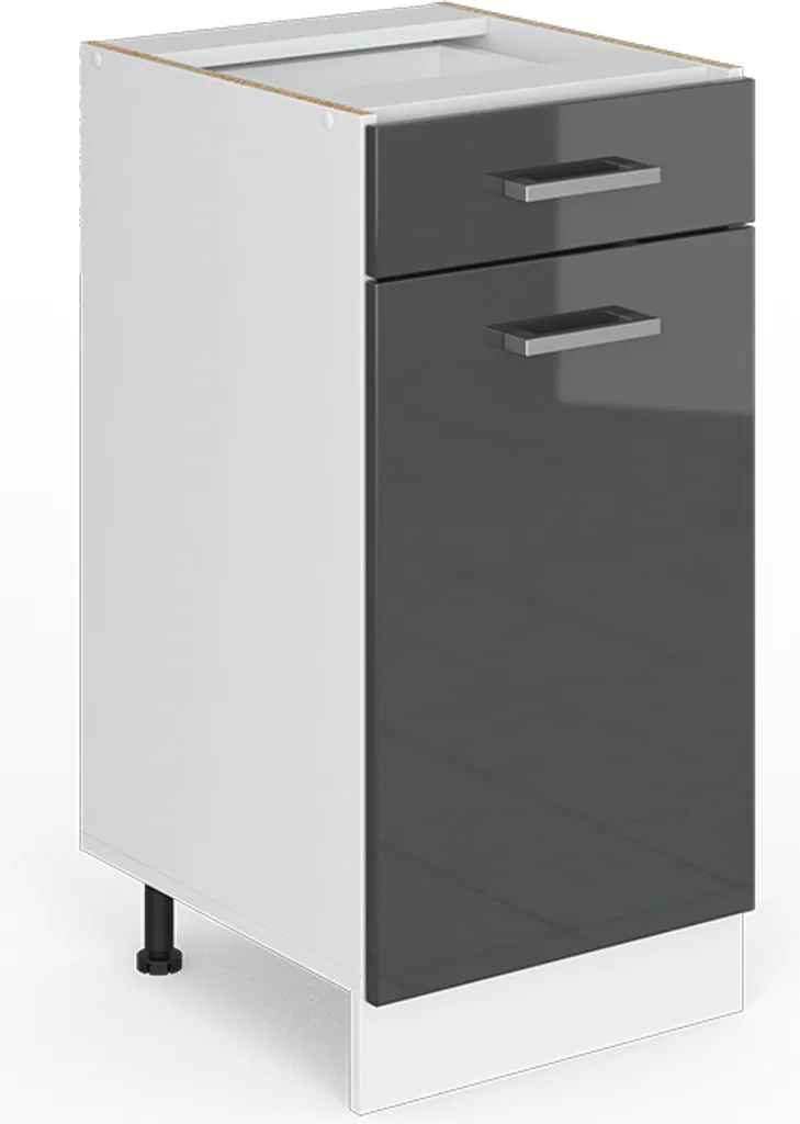 Meuble bas cuisine 40cm Vicco R-Line Anthracite pour optimisation de l'espace