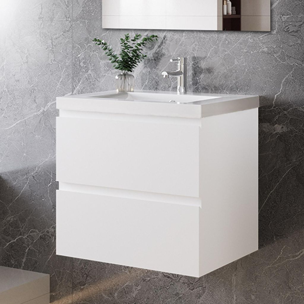 60 cm Badmöbel-Set Unterschrank mit dick Keramik waschtisch Produktbild 