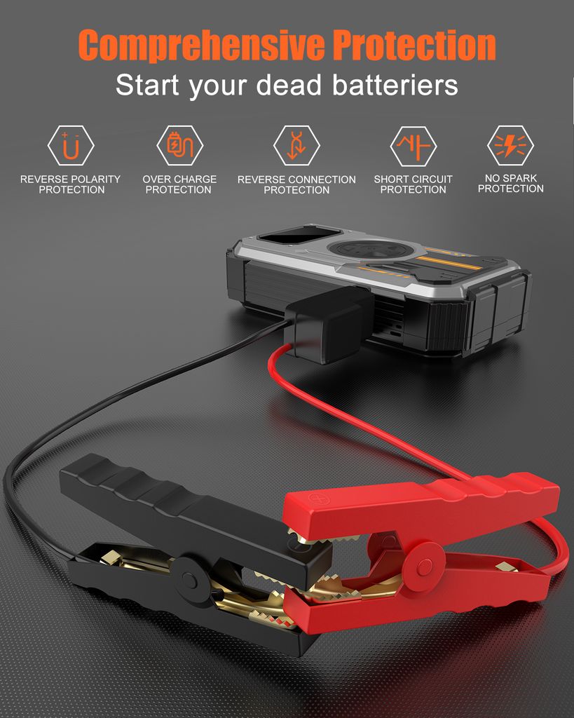 Eigotrav 5-IN-1 auto Jump startér booster jumper kabely s Obrázek produktu 2