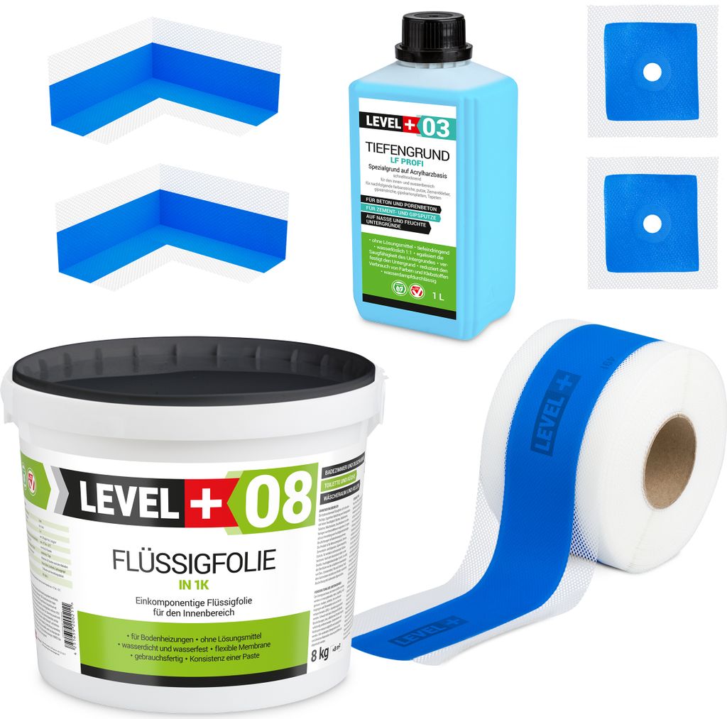 Dichtset Flüssigfolie 8kg für Duschabdichtung Bad Produktbild 