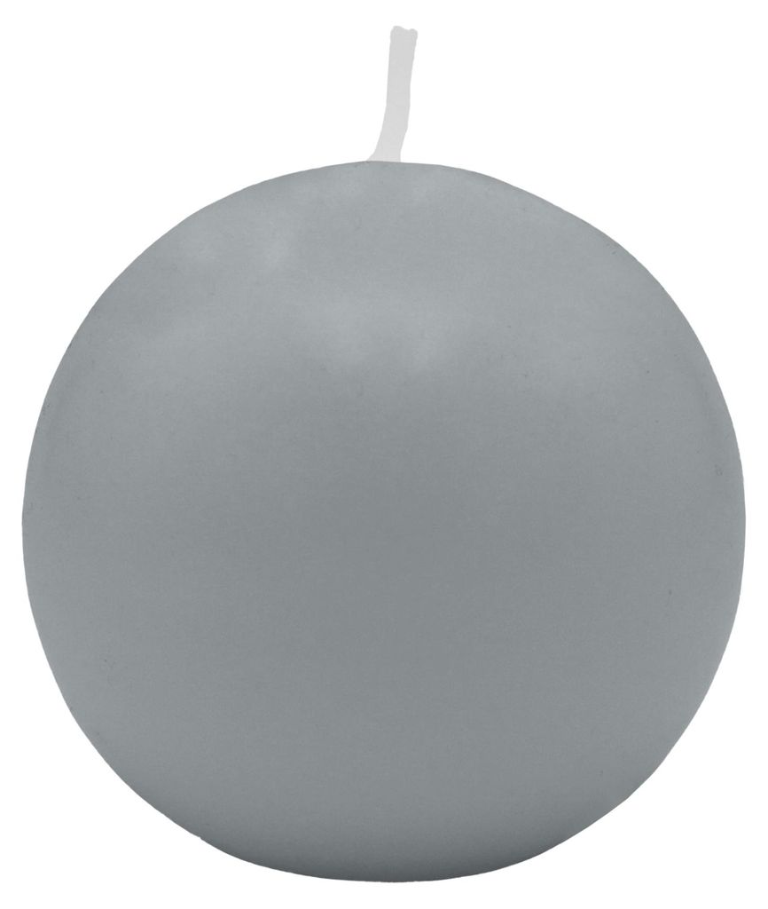 Kugelkerzen Silbergrau Ø 40 mm, 12 Stück