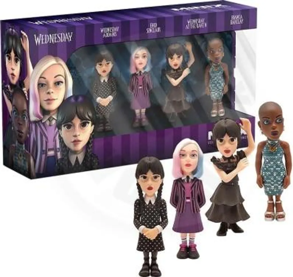 MINIX Netflix TV Mercredi figurine mini 4 pack pour les collectionneurs