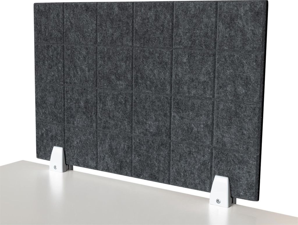 Trennwand-Set imstande, 1x Akustik-Trennwand 60x40cm, 1x Clip weiß, 2er-Pack