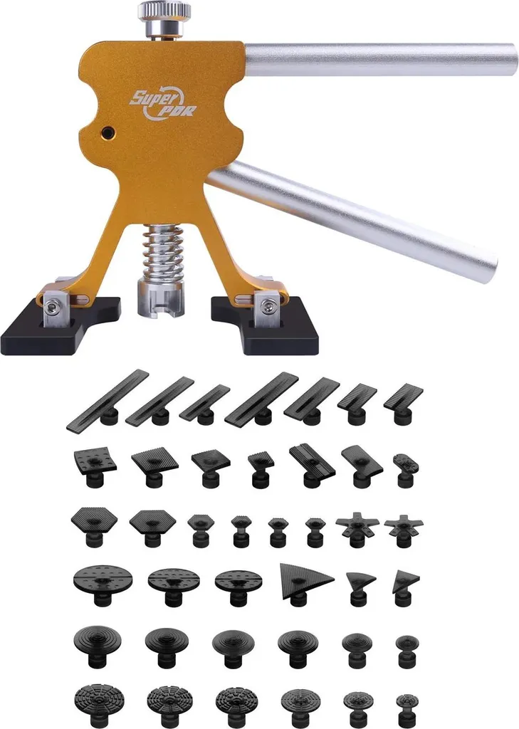 Estrattore Ammaccature Auto Professionale - Kit Tirabolli Metallo Dorato