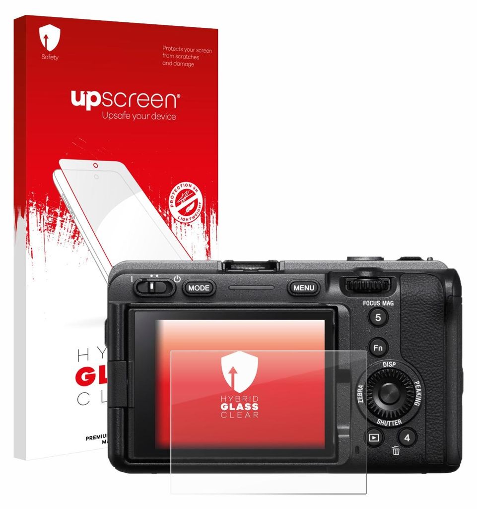 upscreen Schutzglas für Sony FX3A (ILME‐FX3A) Schutzfolie Panzer Folie Glas Display Schutz klar