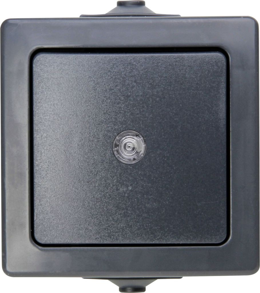 Kopp Nautic anthrazit Feuchtraum IP44 Aufputz Schalter Steckdosen Taster Taster