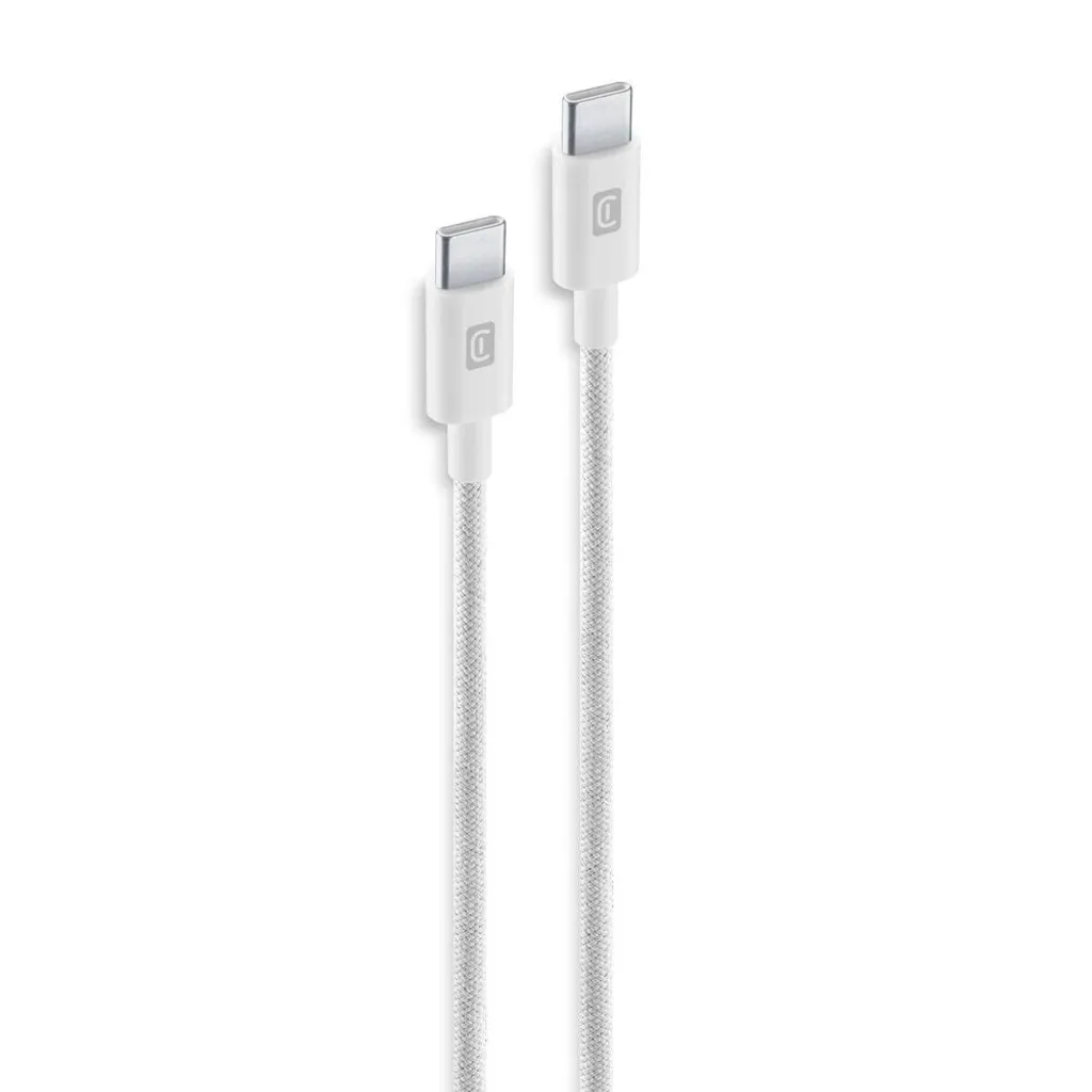 Câble USB Type-C blanc 1,5m tressé ultra résistant - Modèle 60903