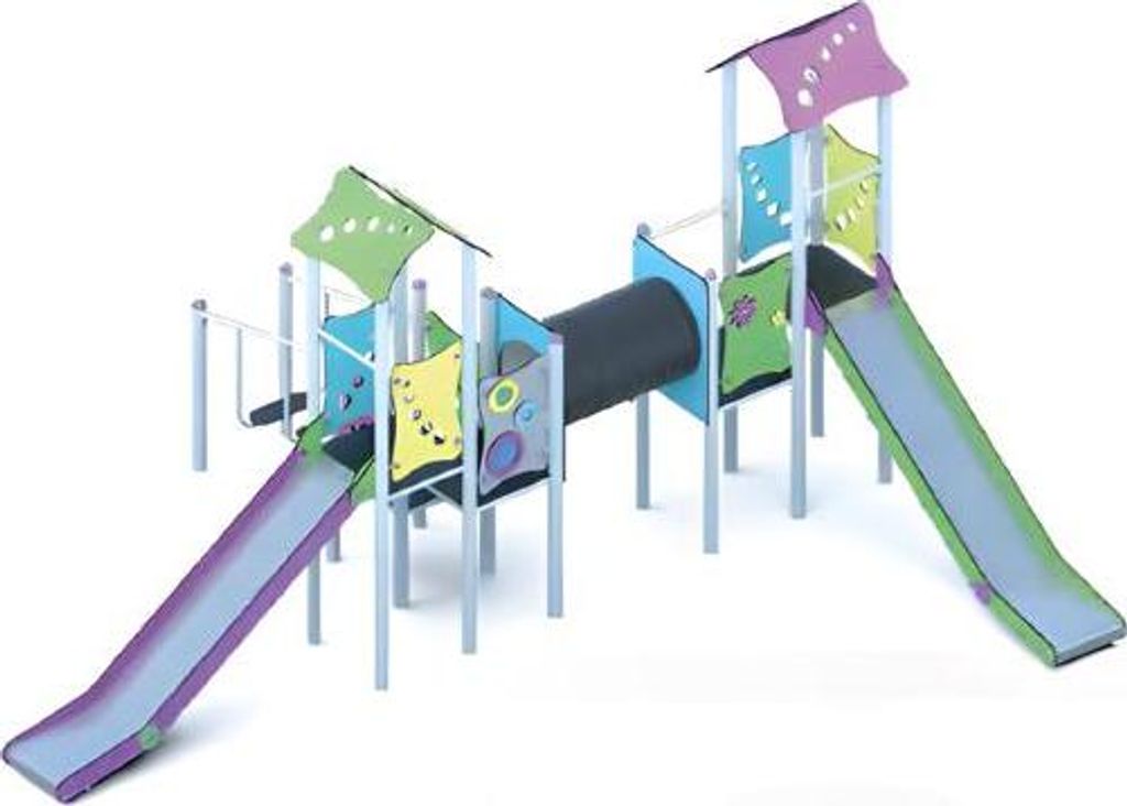 Rutschbahn Bewegungsfläche Spielplatz Klettergerüst Erlebnisplatz Aktivplatz