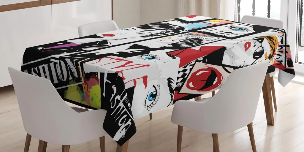 ABAKUHAUS Tovaglia Lavabile 140x170 cm Design Artistico Ragazza