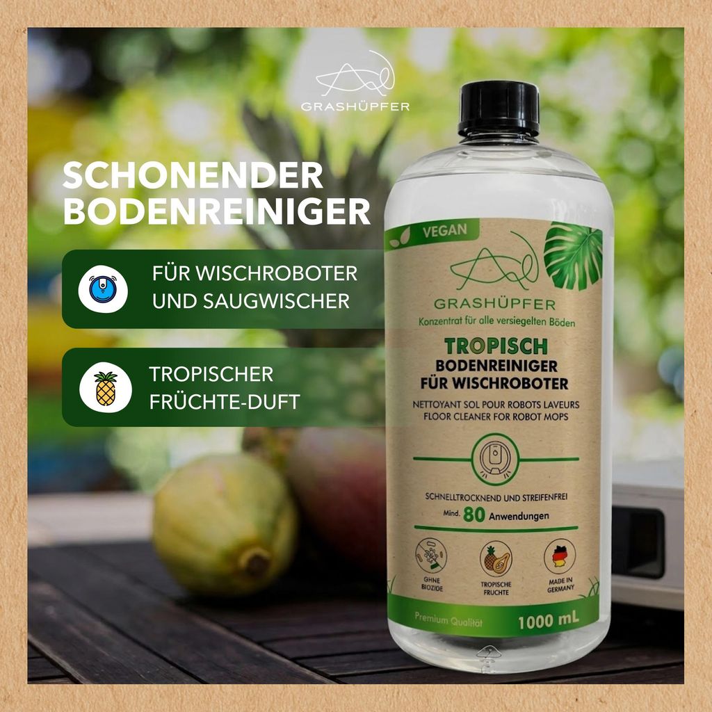 3er Set - GRASHÜPFER® Wischroboter Reinigungsmittel | Produktbild 