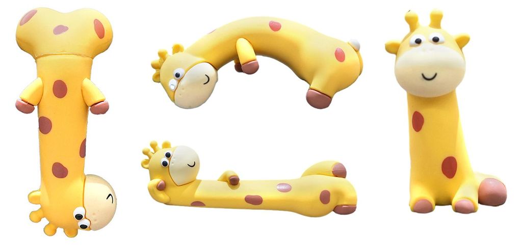 1/4 Stück Cartoon-Giraffenfigur Computermonitor-Dekoration, liegende Schweine-Enten-Statue, Tierskulptur, Heim-, Büro- und Auto-Armaturenbrett-Or...