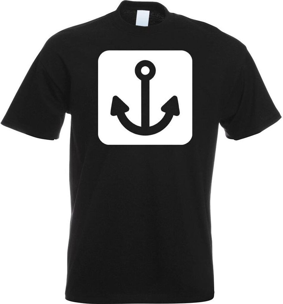 Kiwistar - T-Shirt - schwarz - Hafen Ankerplatz Piktogramme Herren Funshirt Bedruckt Design Sprüche Spruch Motive - mit Motiv Bedruckt - Funshirt ...
