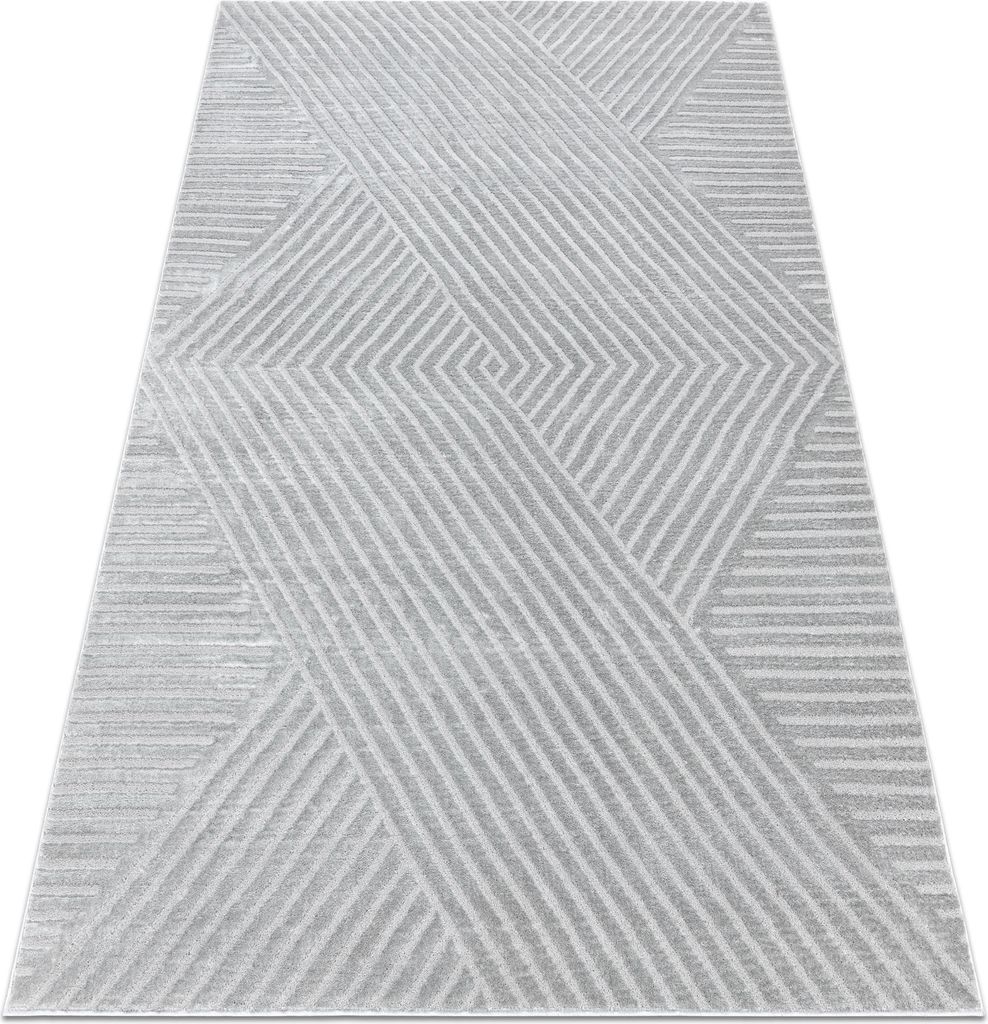 Teppich BALANCE 1503 grau - Geometrisch, strukturell, glamour Grau 140x190 cm