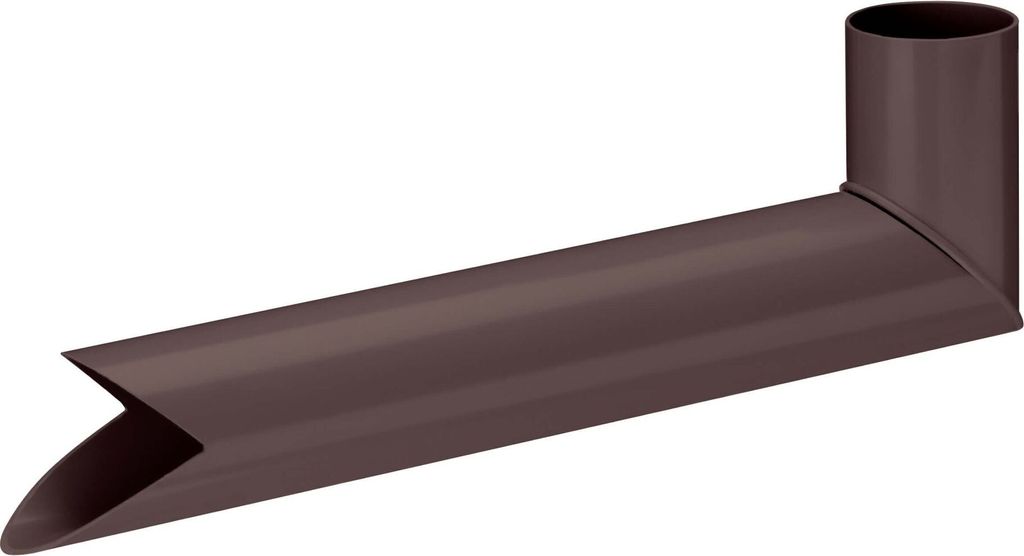 INEFA Wasserspeier Fallrohr, PVC DN50 / 50mm Dunkelbraun Übergangsstück Regenrohr, Dachrinnenzubehör, einfache Steckmontage, Germany