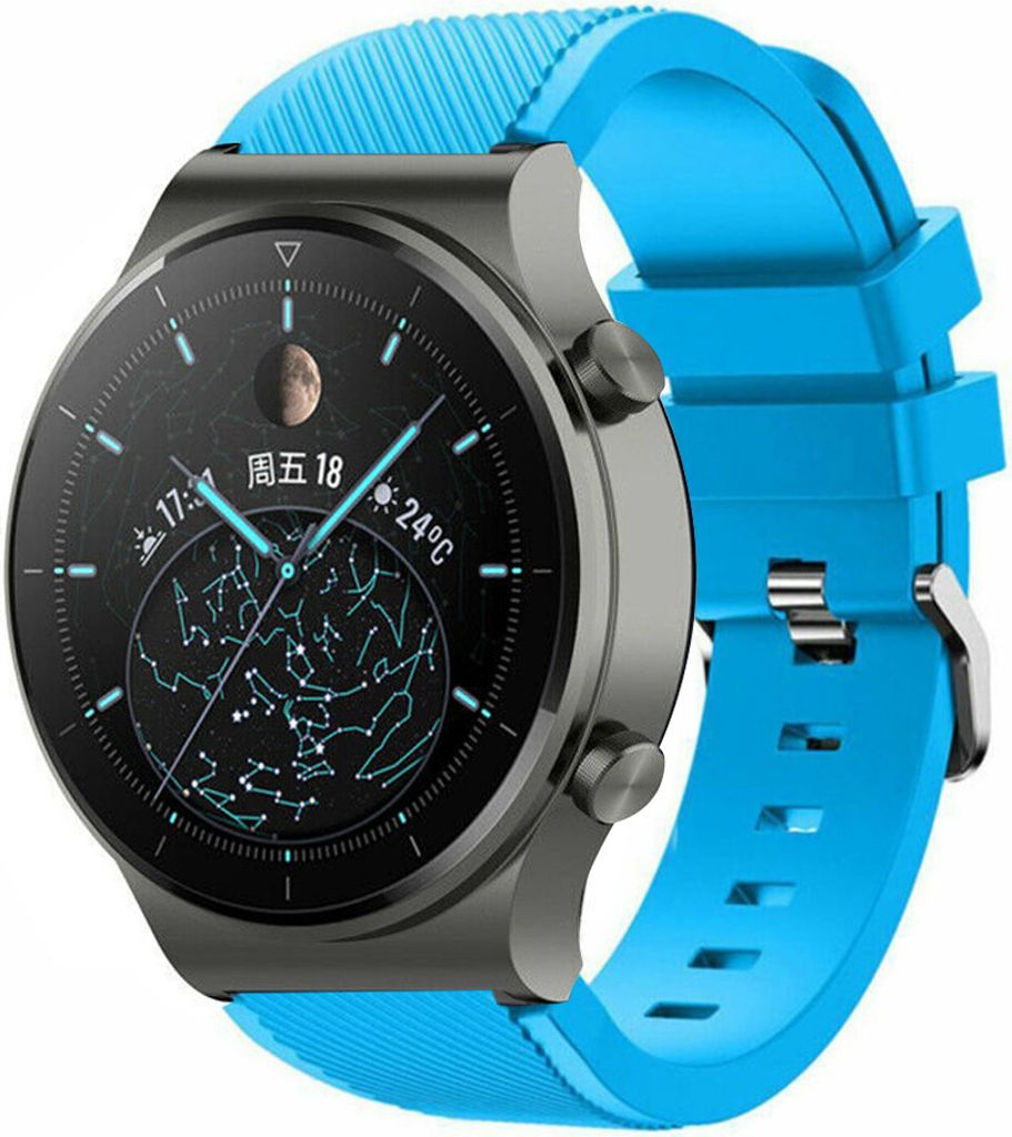 Strap-it Huawei Watch GT 2 Pro Silikonarmband (Hellblau)