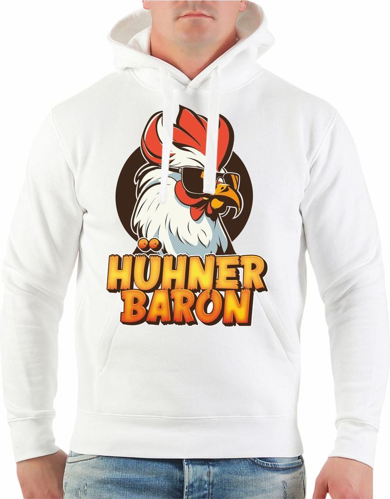 Herren Kapuzenpullover Hühnerbaron
